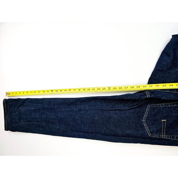 Calvin Klein Size 30X30 Mens Straight Cut Egyptian Cotton Blue Denim Logo Jeans - Picture 8 of 12